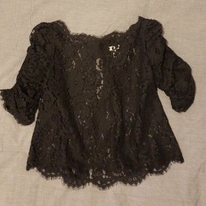 Adorable black lace top
